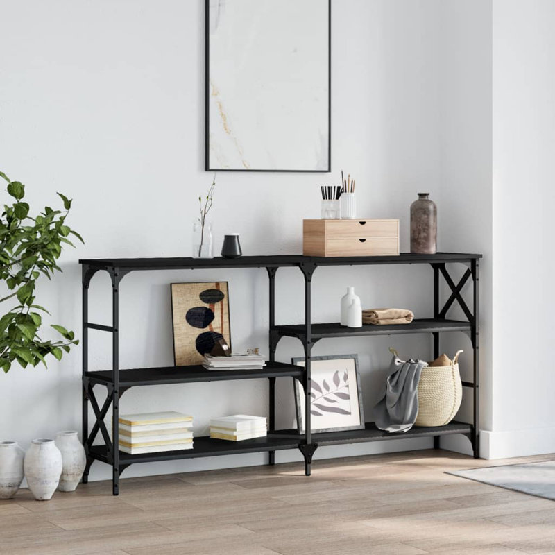 Console Table, 76.5cm H x 150cm W x 29cm D, Smoked Oak