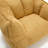 Yellow Chenille Bean Bag Chair With Resilient Foam - Comfortable For Adults In Living, Bedroom Dining,-1312130036