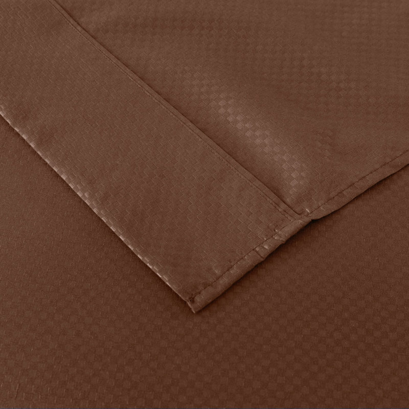 Ensemble de literie en microfibre , Ensemble de draps pour lit simple avec drap-housse, Brun