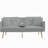 Grey Velvet Sofa Bed with Golden Metal Legs-1411047955