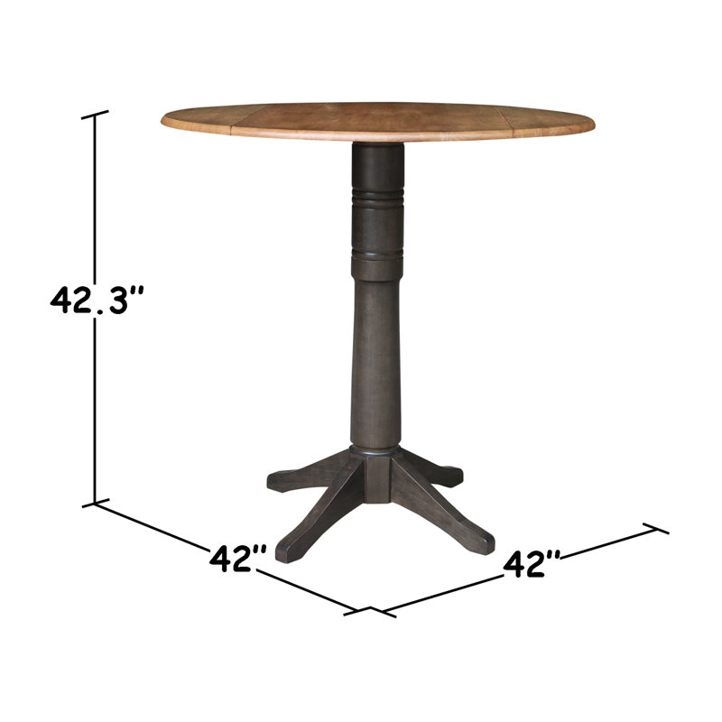 Table de salle à manger Sturges, Hickory / charbon délavé