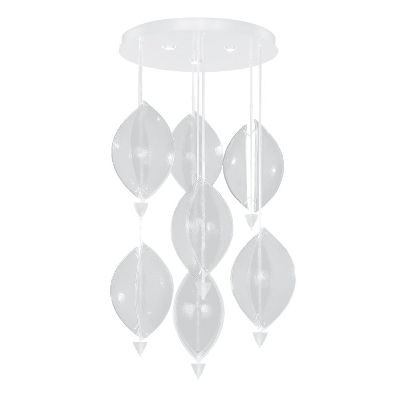 Luminaire suspendu rond l 40 po Embark, Blanc, Clair