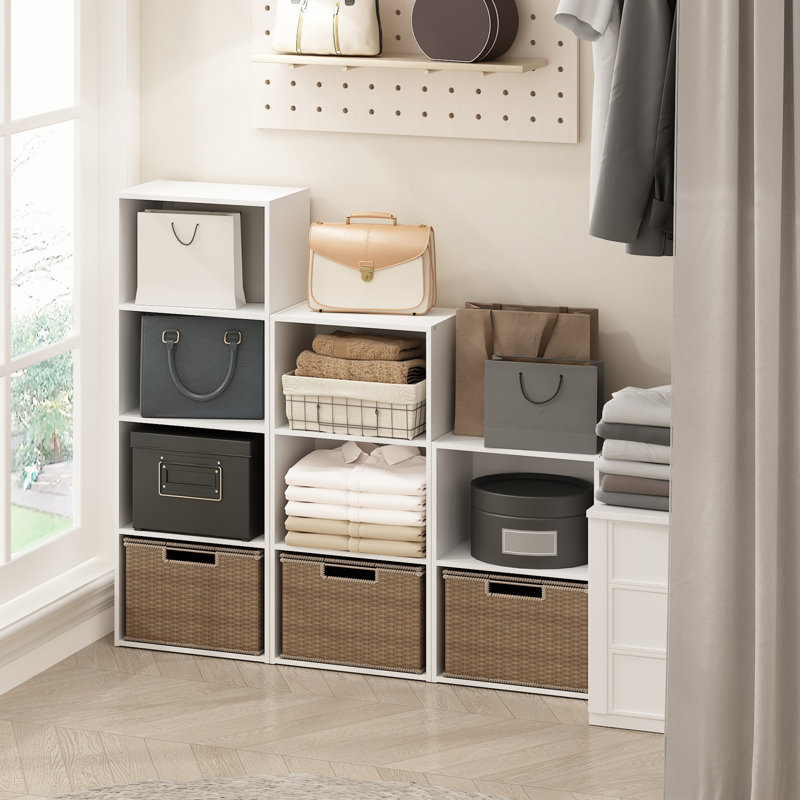 Rangement polyvalent à 3 niveaux Furinno Reed, (3 tablettes) H 31,41 po x l 15,55 po x P 9,3 po, Blanc