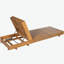 ENSEMBLE DE CHAISE LUNGE EN BOIS D'ACACIA AVEC COUSSIN LUNGE (crème) - version gris foncé assortie disponible-921583017