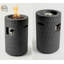 Colonne de foyer au propane cylindrique 26 po avec réservoir de rangement dissimulé, foyer au gaz en béton léger de 40 000 BTU pour petit patio et balcon, gris foncé-1196627928