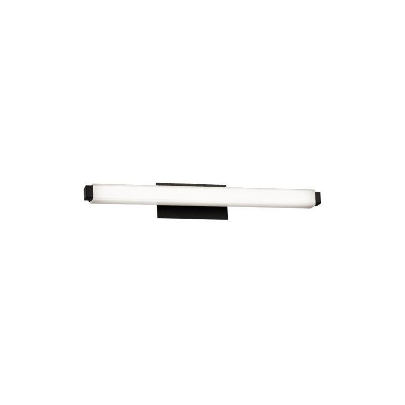 Plafonnier encastré 1 lumière Mini Erby, Noir, 3000 K, H 3 po x l 19,75 po x P 3,38 po