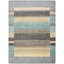 Wool Striped Area Rug in Blue/Cream/Gray-75233041
