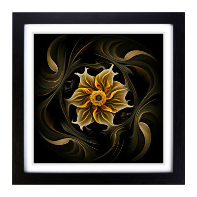 Daffodil Abstract Art - Framed Print