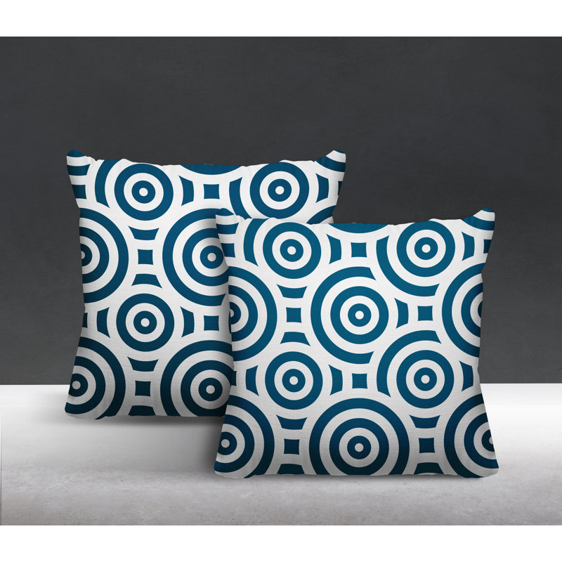  Coussin intérieur / extérieur, L 17 po x H 17 po, Turquoise