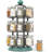 24 Jar Revolving Spice Rack With Spices Included, Spice Organizer For Kitchen Countertop