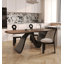 Table de salle à manger en bois massif avec pieds de table créatifs de style médiéval-1867128590