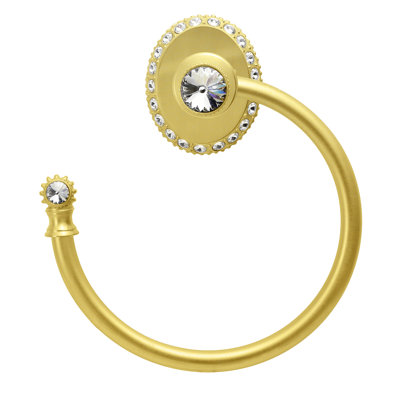Caché II swing towel smooth ring left with Swarovski Aurore Boreale Crystals 