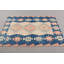 Kilim Oushak turc fait à la main en beige pour chambre à coucher et cuisine avec décor rétro et motif géométrique