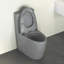 Toilette moderne une pièce à chasse double 1,1 / 1,6 GPF Reno en gris glacier (siège inclus)-94481061
