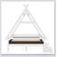 Lit plateforme House avec escalier, structure en bois massif, profil bas et conception amusante pour les chambres d'enfants-129431824