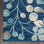 Tapis bleu marine à motif floral Leeming-1943857620