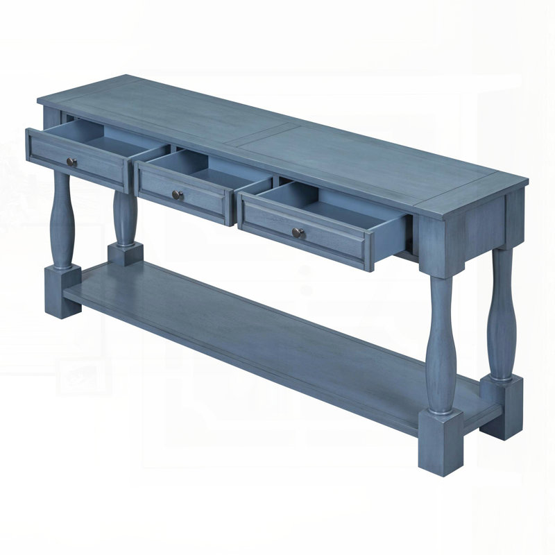 Longue console avec 3 tiroirs et tablette