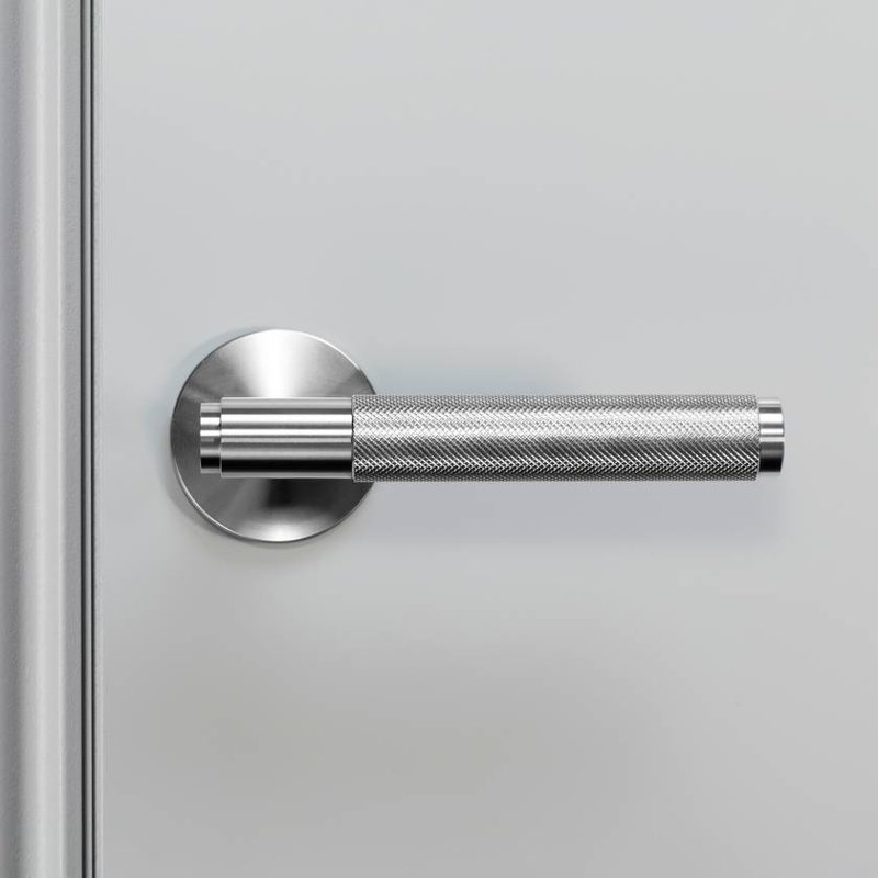 Round Passage (Hall & Closet) Door Lever with Round Rosette, Steel