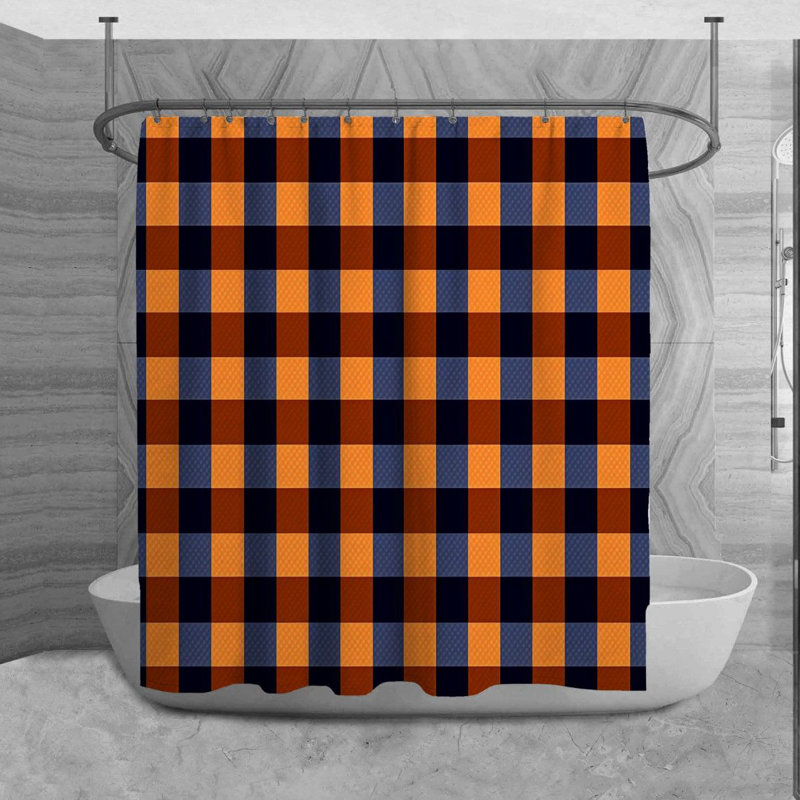 Rideau de douche Ottillia Gingham, H 84 po x l 70 po