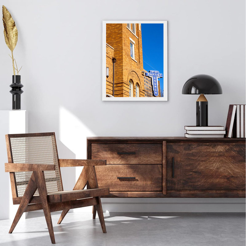Good Good Black Art «Light On 16Th Street» par Sydney A. Foster, art mural encadré | 2021, promenades dans le sud, photographie de la 16th Street Baptist Church