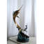 Sculpture Marlin sautant avec voilier 18 po x 18 po x H 35 po