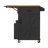 Kitchen Island with Drop Leaf, Open Side Rack, One Drawer and Towel Rack-1052081479