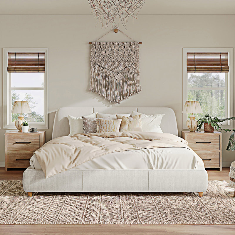 Upholstered Bed Frame, King