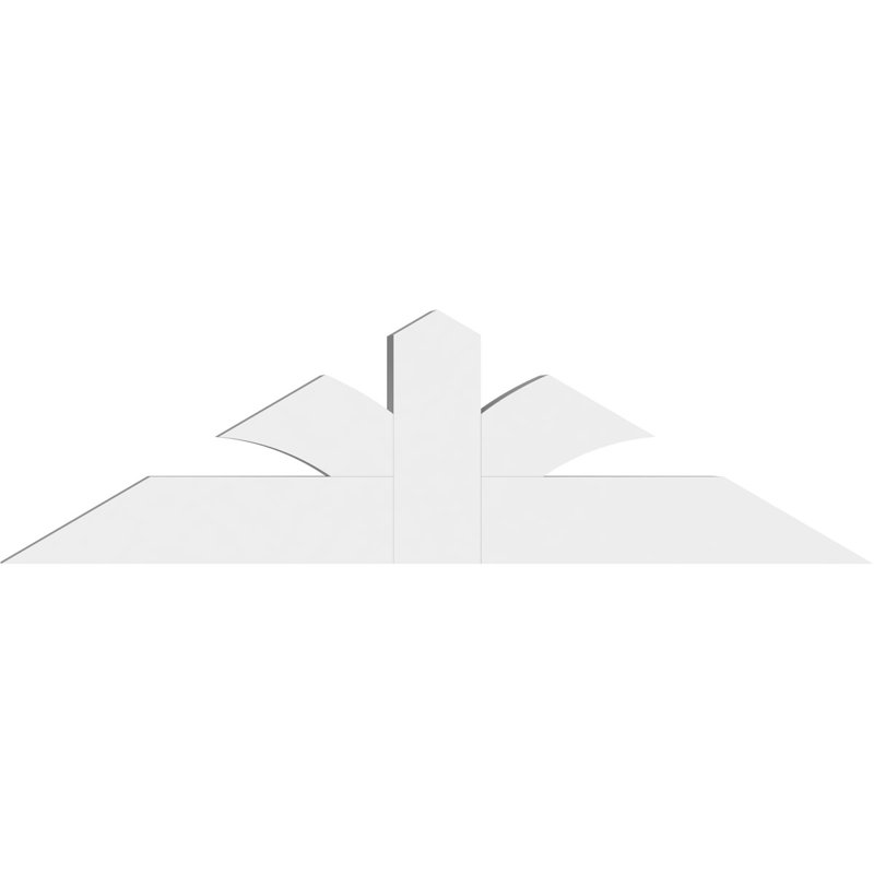 Support pour pignon en PVC de qualité architecturale Richland, H 17,5 po x l 60 po (pas 7/12), P 4 po x F 6 po