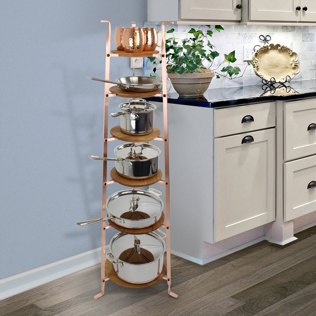 Handcrafted 6-Tier Gourmet Cookware Stand Enclume
