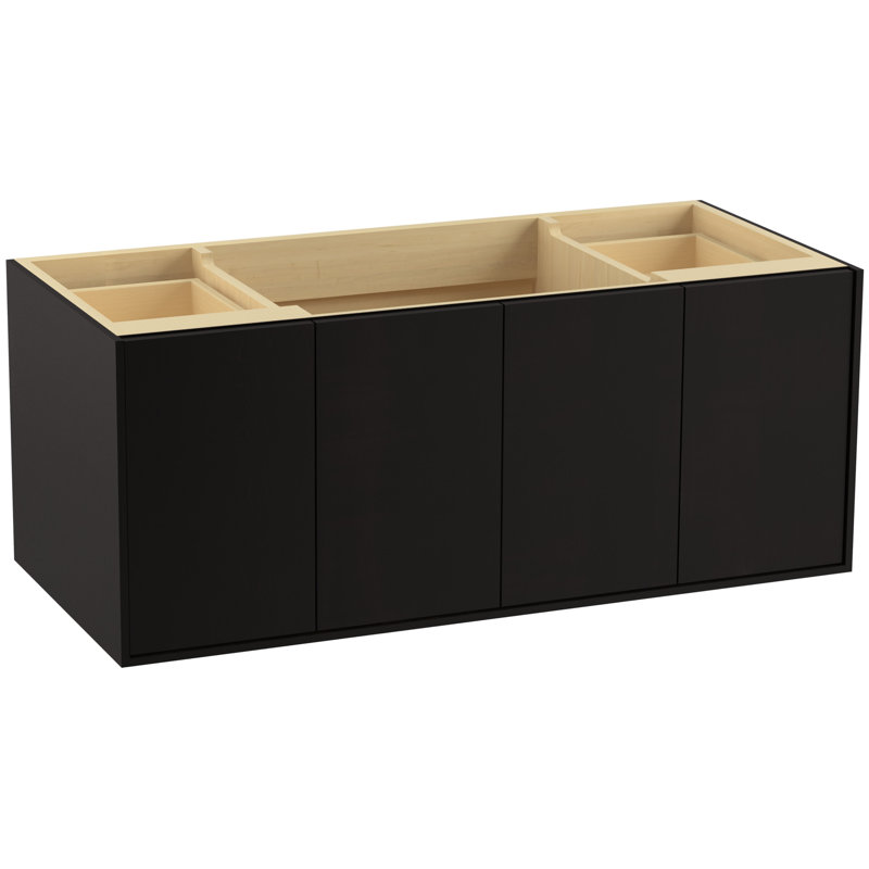 Base de meuble-lavabo mural simple 48 po Jute®, Batiste noire
