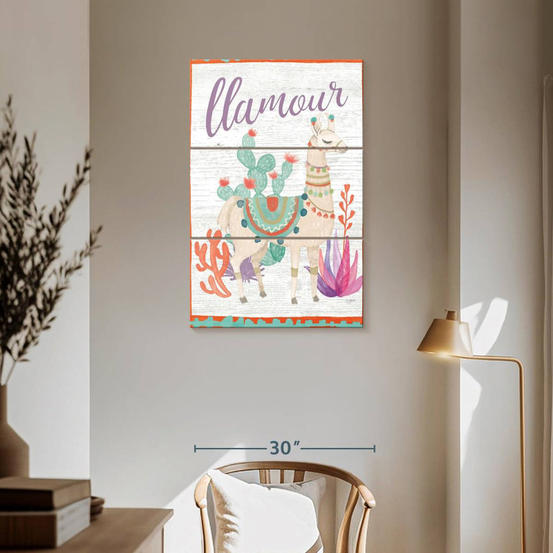 Brampt Lovely Llamas Llamour, 57" H x 36" W
