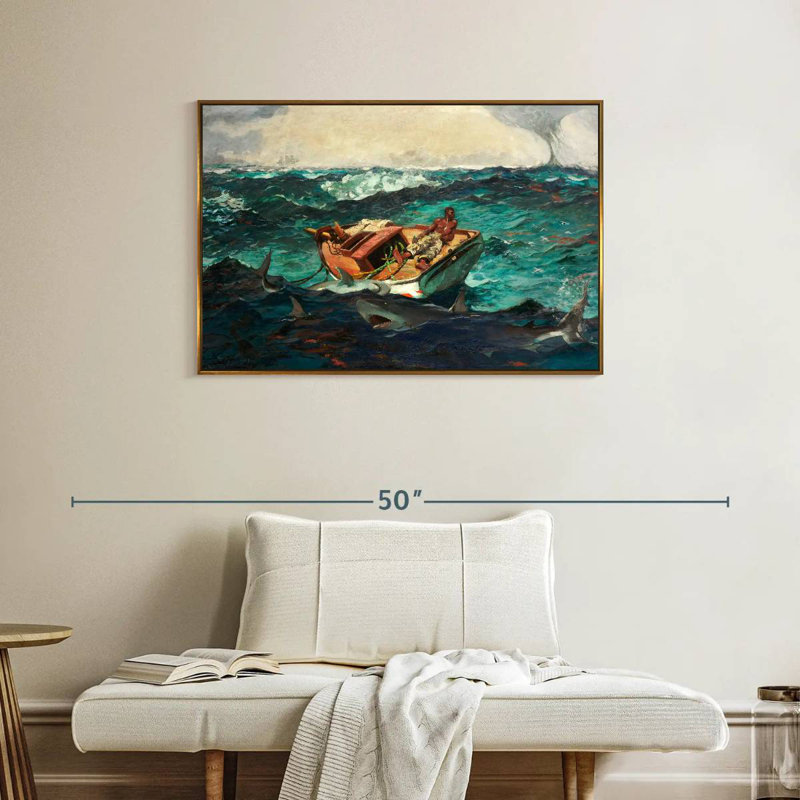 Le Gulf Stream 1899, Cadre flottant doré, 37 po x 25 po