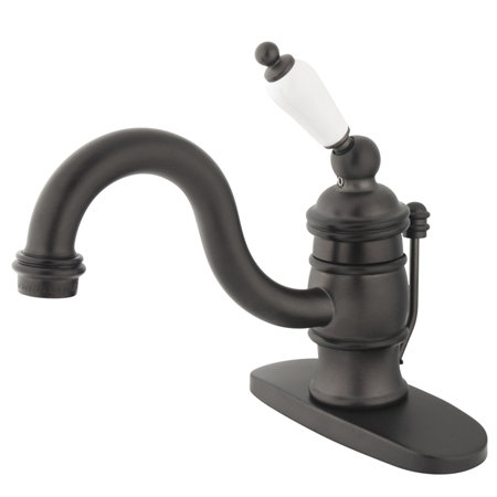 Vintage Single Hole Bathroom Faucet with Drain Assembly, Oil Rubbed Bronze