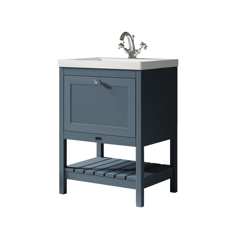 Hartleigh Bathroom Vanity, Matt Black, 61.3cm W