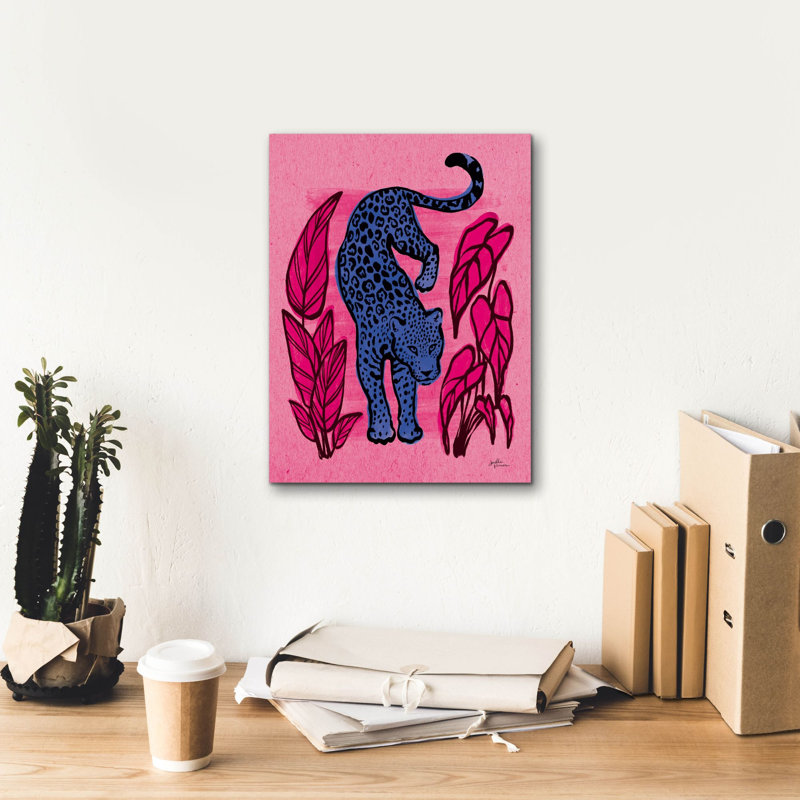 Art mural sur toile Epic Graffiti «Jungle Cats 1 Bright» par Janelle Penner, H 16 po x l 12 po x P 0,75 po