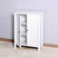 Armoire de rangement pour salle de bain, blanche avec portes doubles et tablette réglable - s'adapte bien à votre décor