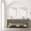 Meuble-lavabo double en chêne gris 80 po X P 22 po D-728701578