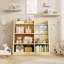 Bibliothèque en bois avec rangement pour jouets-106845561