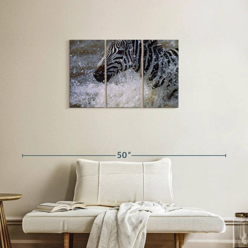 Brampt Zebra Splash, 20" H x 33" W