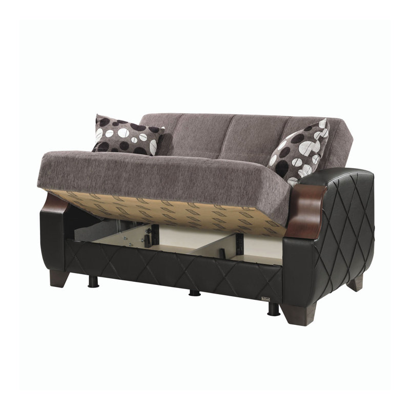 Causeuse convertible avec rangement Primenest Marabella, gris