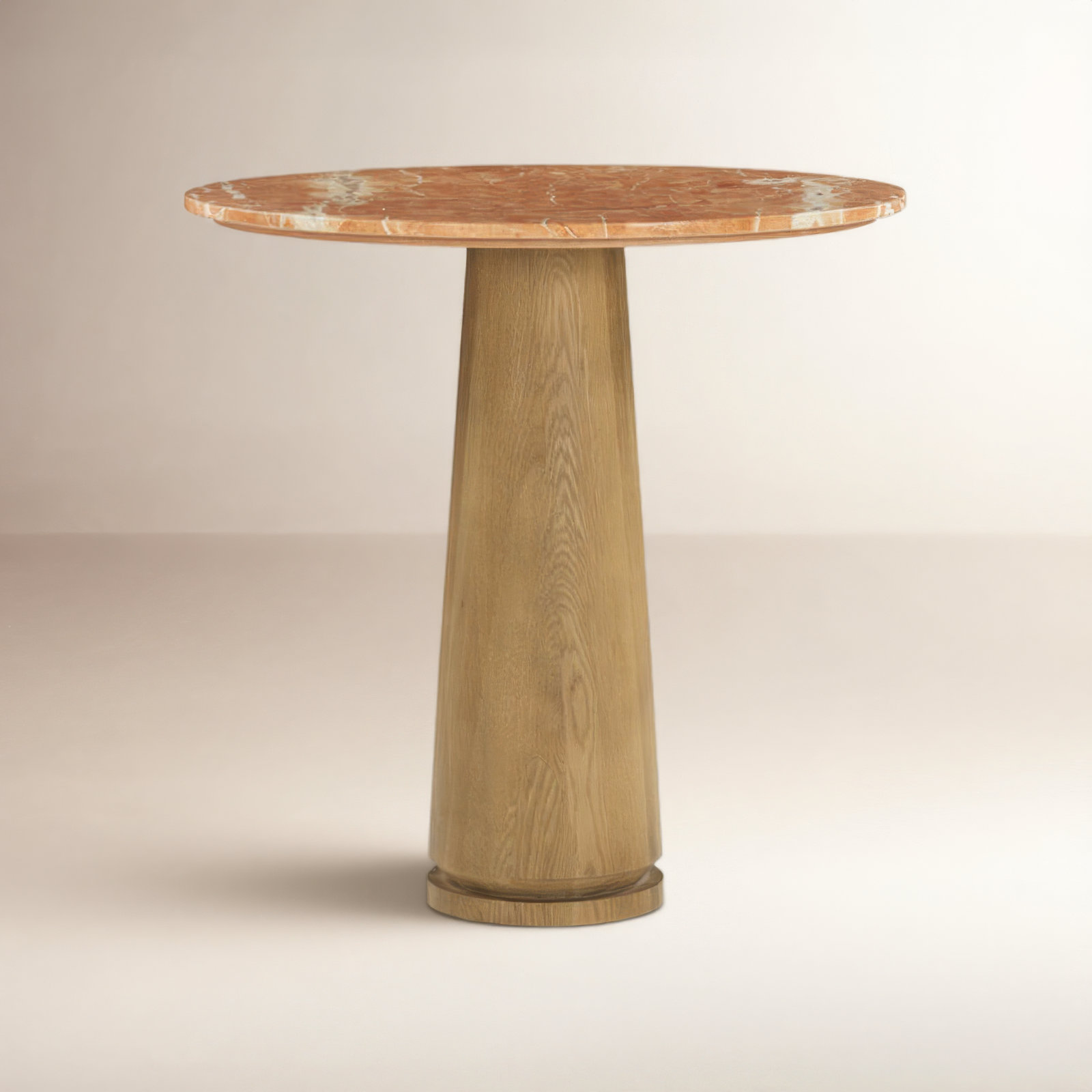 Gladys 30" Genuine Marble Coffee Table, Red