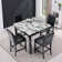 Meco 5 - Piece Marble Top Dining Set