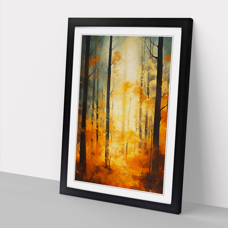 Forest Gestural No.2 - Framed Print, Black Framed, 64cm H x 46cm W