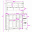 Banc de rempotage extérieur avec 6 tiroirs, armoire à tablettes réglables, crochets latéraux et plan de travail spacieux pour le jardin-521737480