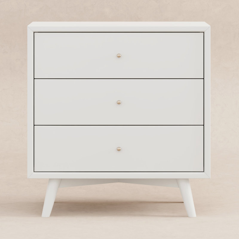 Commode 3 tiroirs assemblée Palma, Blanc