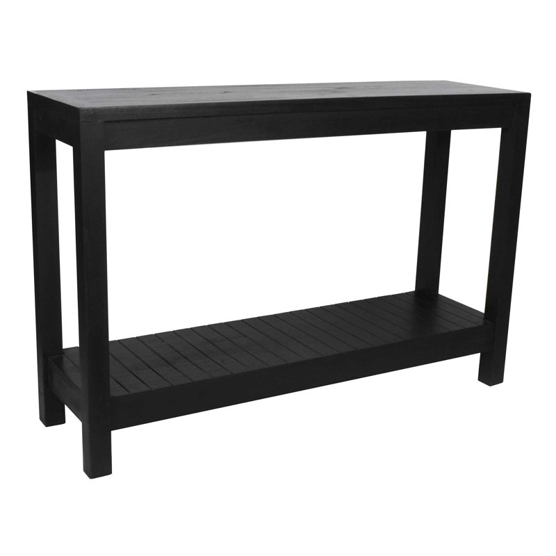 Fources 47.25'' Solid Wood Console Table, Black