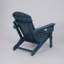 Chaise Adirondack pliante en PEHD avec porte-gobelet double - Chaise Adirondack en composite avec texture bois-, bleu marine, chaise