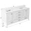 Meuble-lavabo autoportant de 72 po, base solide, 2 bacs blancs, armoire de rangement 72 po facile à installer, bois, lavabo blanc, conception épurée