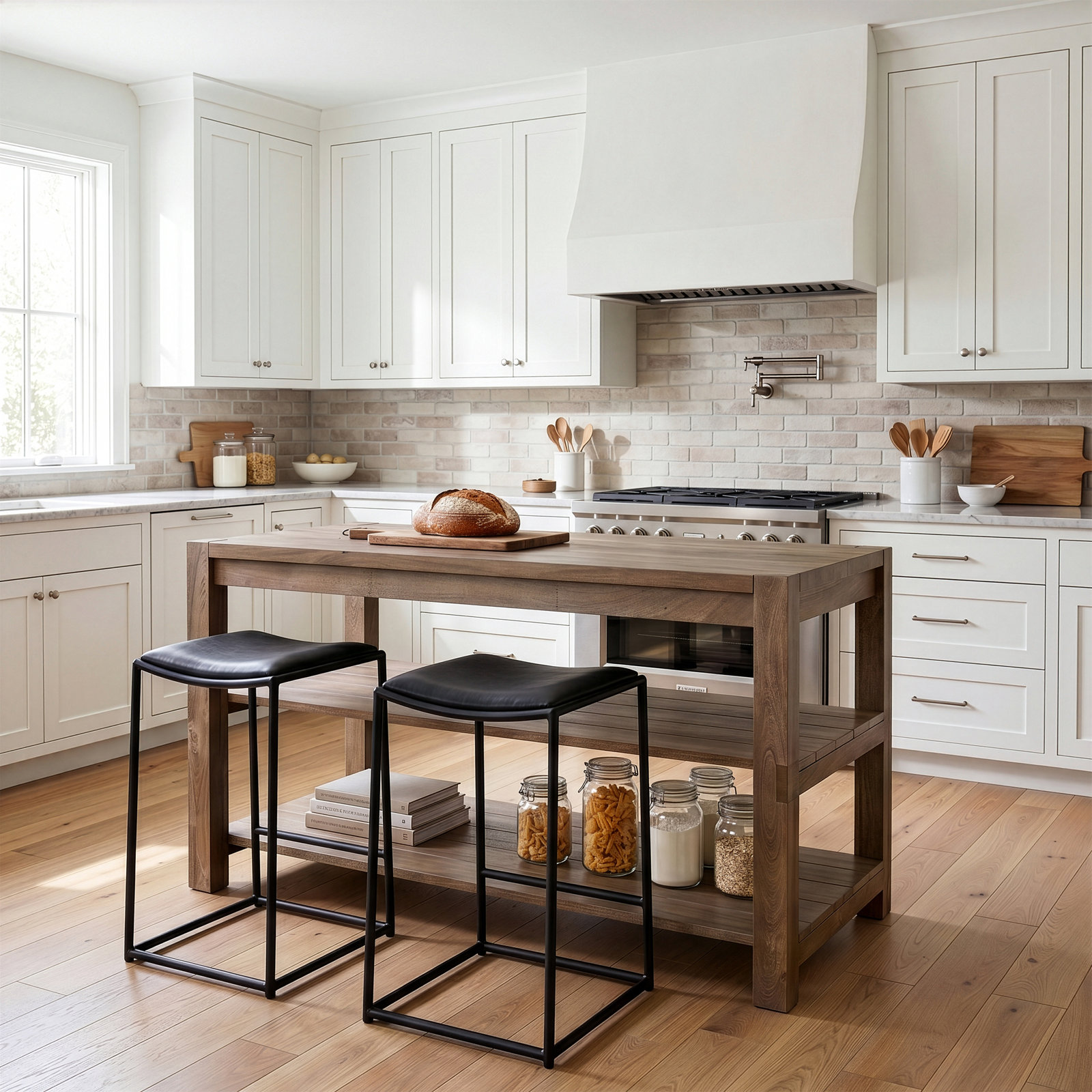 Dennis Solid Wood Kitchen Island