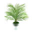 Palm And Moss Arranged In A Clear Glass Bowl Vase